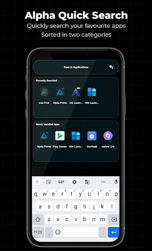 Alpha Hybrid Launcher 4D theme screenshot
