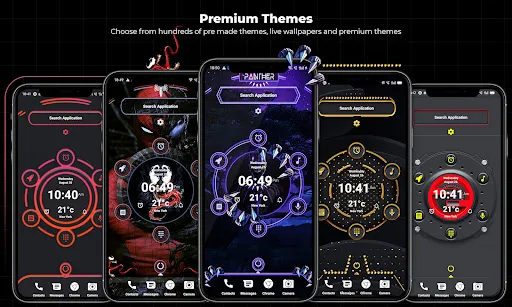 Alpha Hybrid Launcher 4D theme screenshot