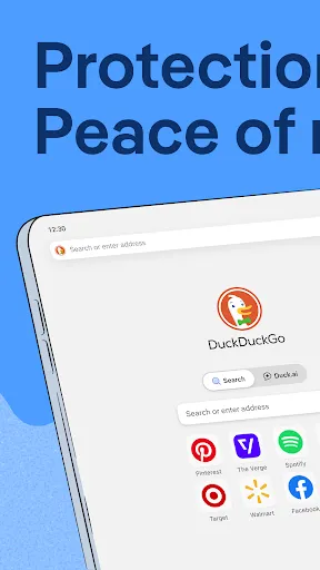 DuckDuckGo, optional Duck.ai screenshot