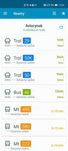 EasyWay public transport screenshot