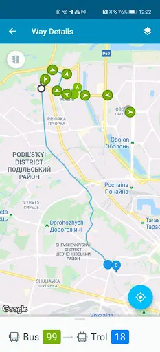 EasyWay public transport screenshot