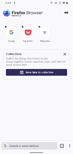 Firefox Nightly for Developers screenshot