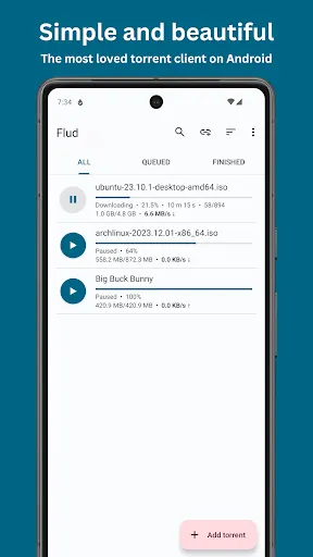 Flud - Torrent Downloader screenshot