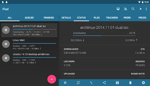 Flud - Torrent Downloader screenshot