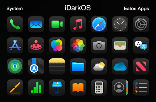 iDarkOS 18 - Icon Pack screenshot