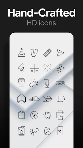 Lines Dark Pro - Icon Pack screenshot