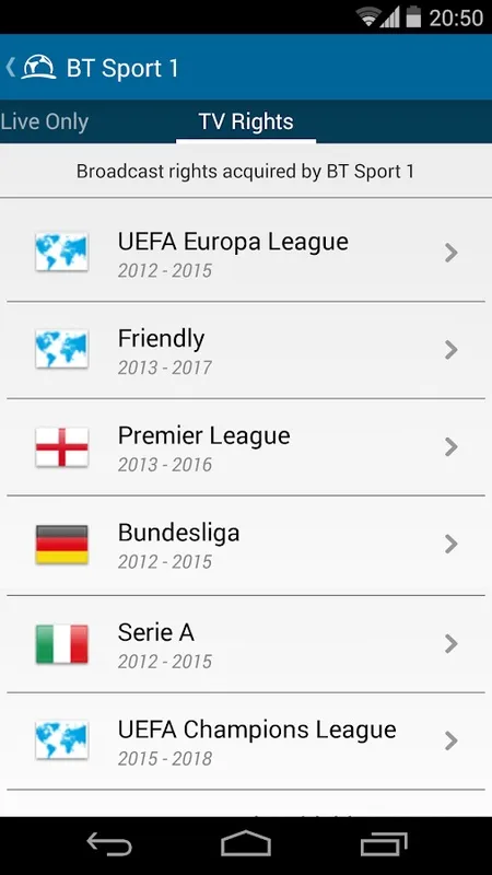 Live Football TV screenshot