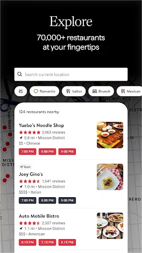 OpenTable screenshot