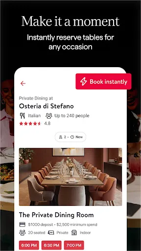 OpenTable screenshot