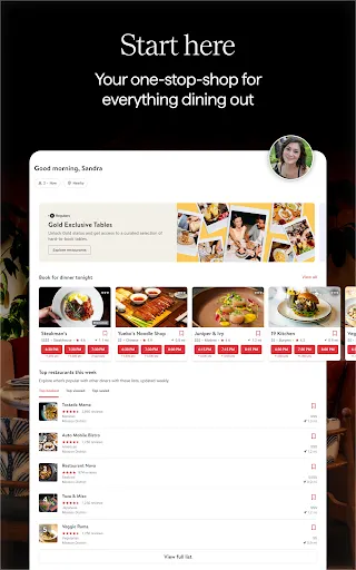 OpenTable screenshot