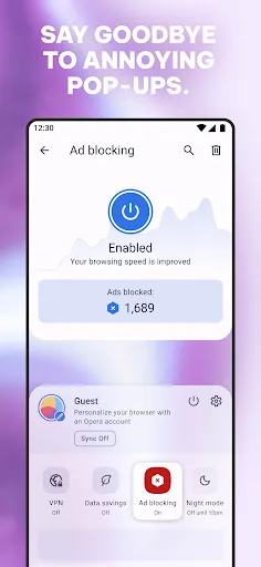 Opera: Private Web Browser screenshot