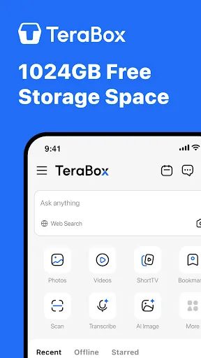 TeraBox: 1TB Cloud & AI Space screenshot