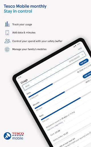 Tesco Mobile screenshot