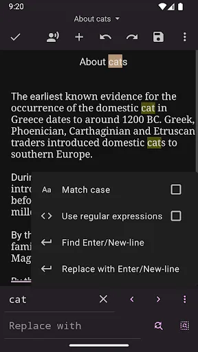 Text Editor screenshot