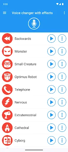 Voice changer with effects screenshot