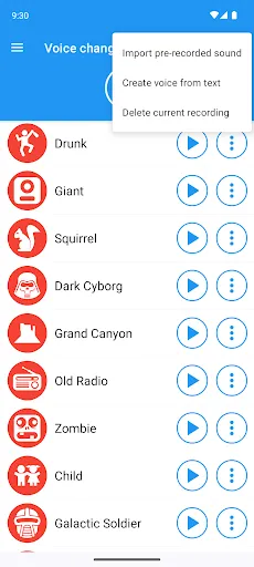 Voice changer with effects screenshot